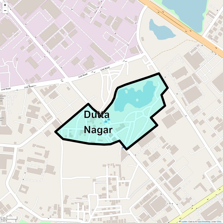 Location Map of Dutta Nagar