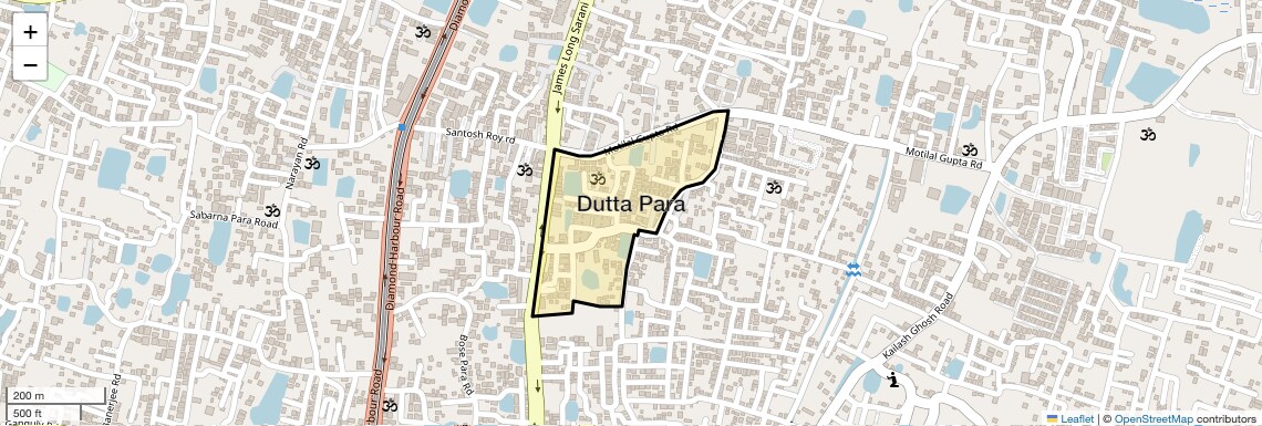 Location Map of Dutta Para, Kolkata