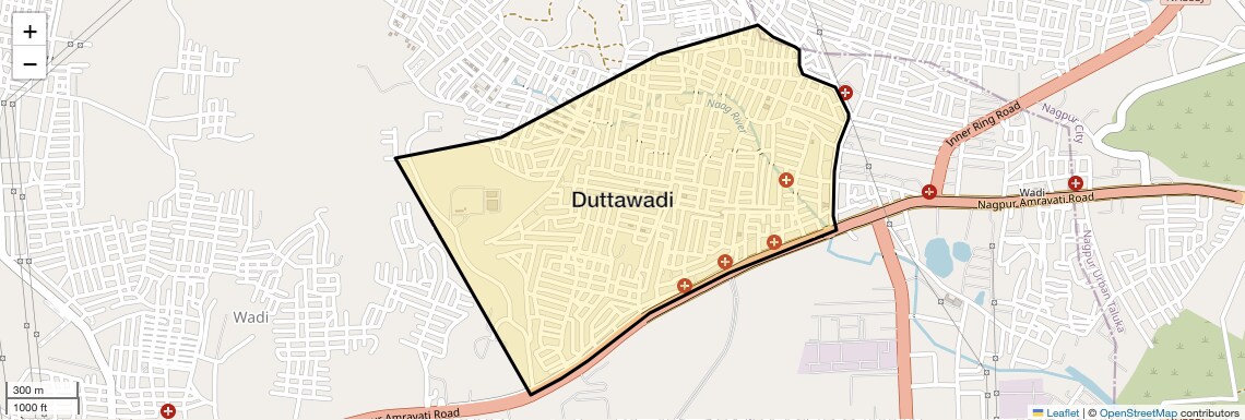 Location Map of Duttawadi, Nagpur