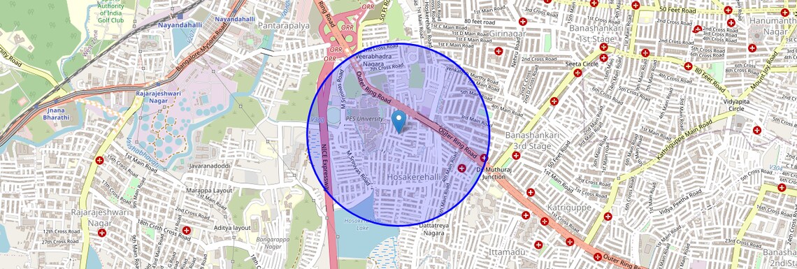 Location Map of Dwaraka Nagar, Bangalore