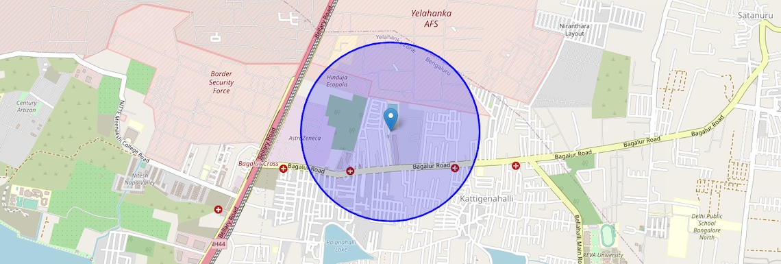 Location Map of Dwarka Nagar, Bangalore