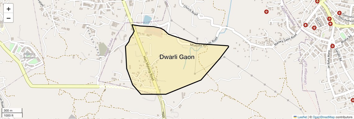 Location Map of Dwarli Gaon, Thane