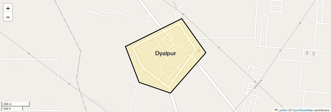 Location Map of Dyalpur, Zirakpur