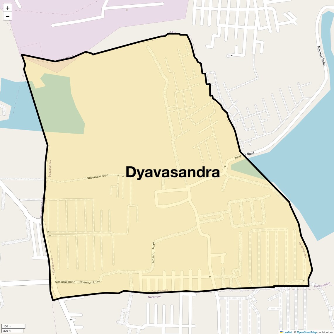 Location Map of Dyavasandra, Bangalore