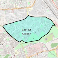 East Of Kailash Map