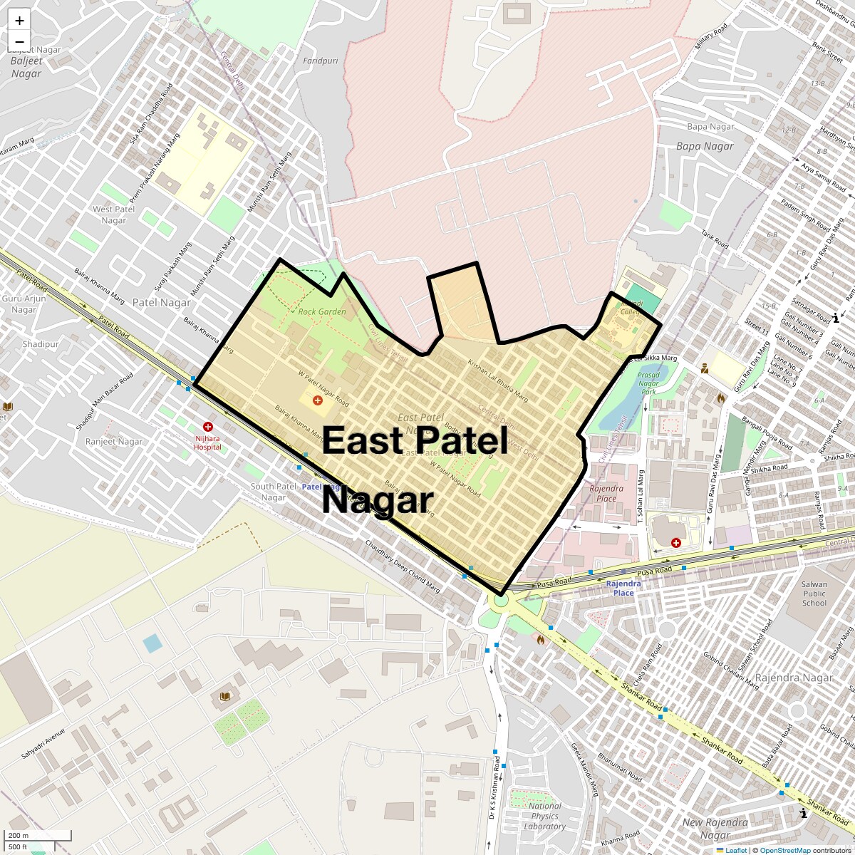 Check Time Travel of East Patel Nagar, Delhi