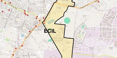 Location Map of ECIL, Hyderabad