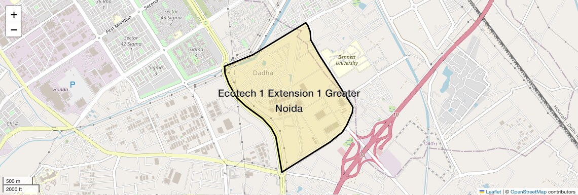 Location Map of Ecotech 1 Extension 1 Greater Noida, Greater Noida