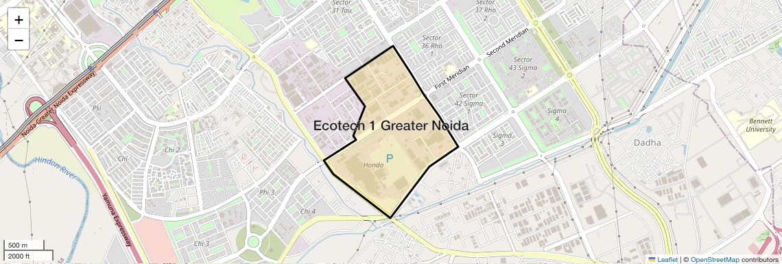 Location Map of Ecotech 1 Greater Noida, Greater Noida