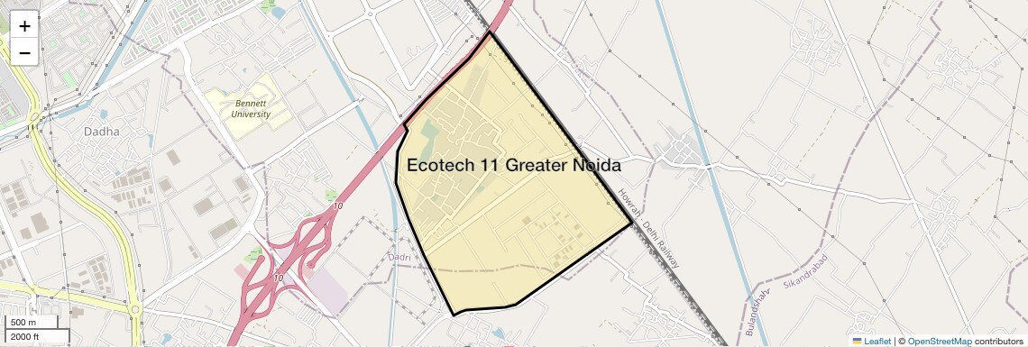 Location Map of Ecotech 11 Greater Noida, Greater Noida