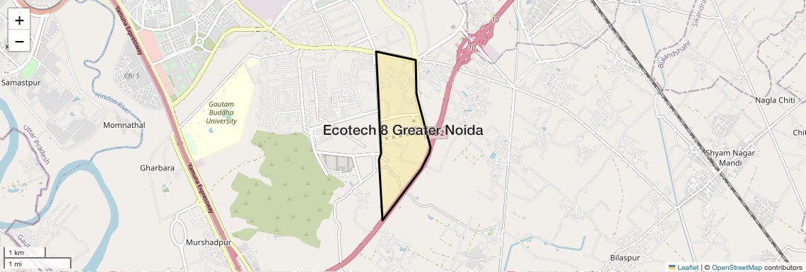 Location Map of Ecotech 8 Greater Noida, Greater Noida