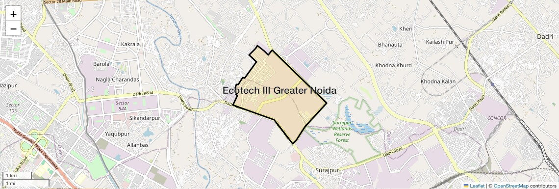 Ecotech III Greater Noida Map