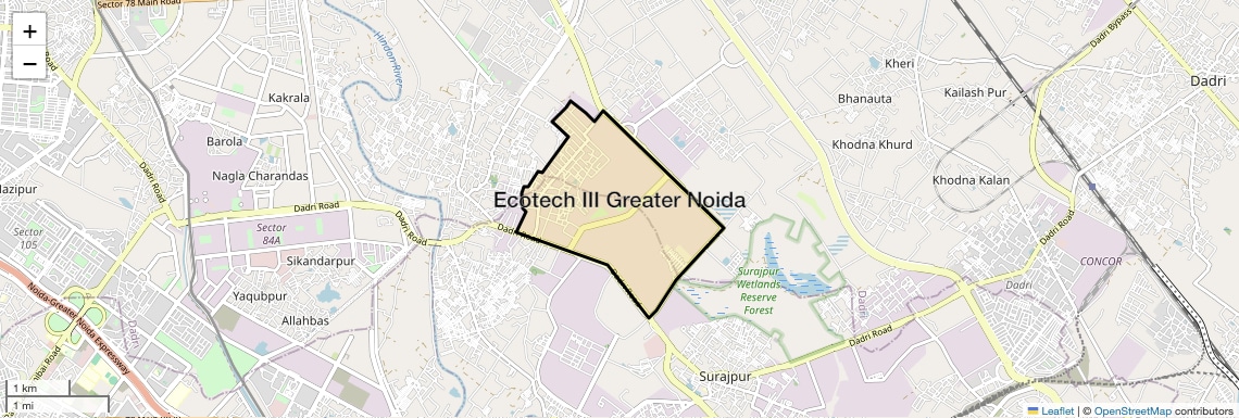 Location Map of Ecotech III Greater Noida, Greater Noida
