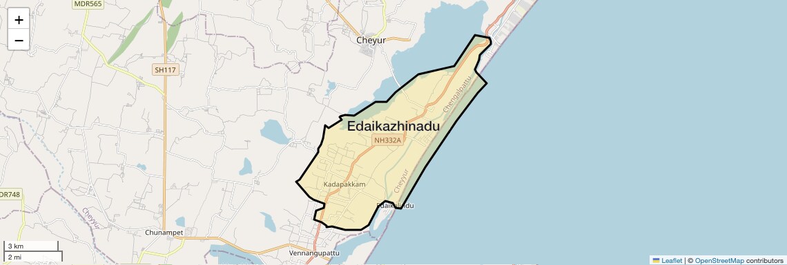 Location Map of Edaikazhinadu, Chennai