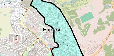 Location Map of Ejipura, Bangalore