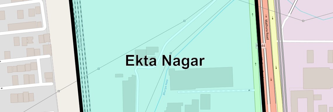 Location Map of Ekta Nagar, Faridabad