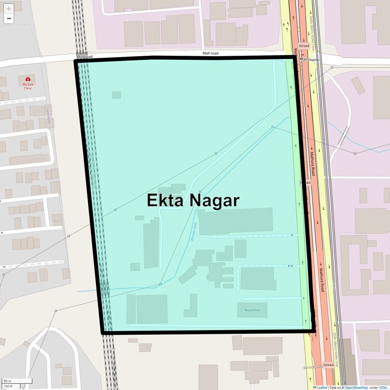 Location Map of Ekta Nagar