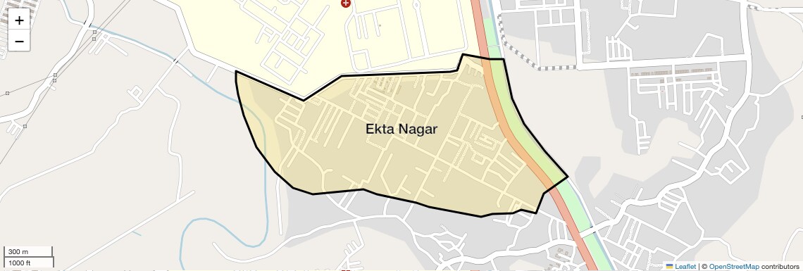 Location Map of Ekta Nagar, Lucknow