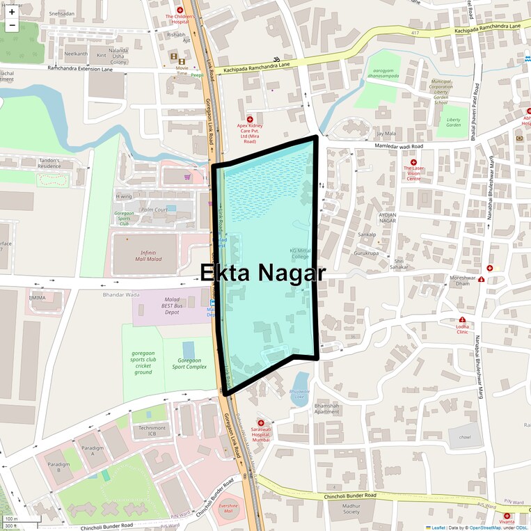Location Map of Ekta Nagar