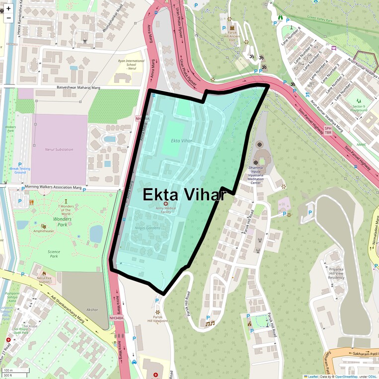 Location Map of Ekta Vihar