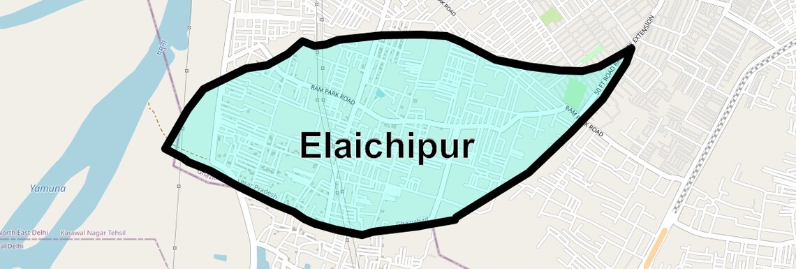 Location Map of Elaichipur, Ghaziabad
