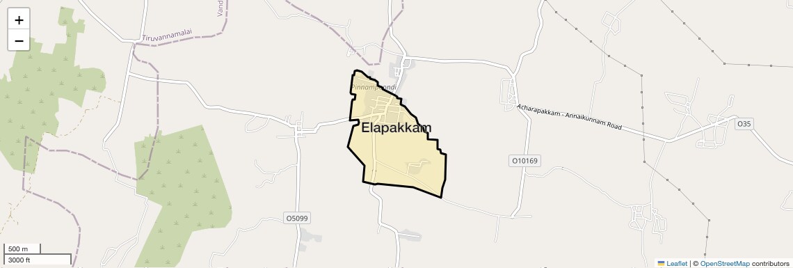 Location Map of Elapakkam, Chennai