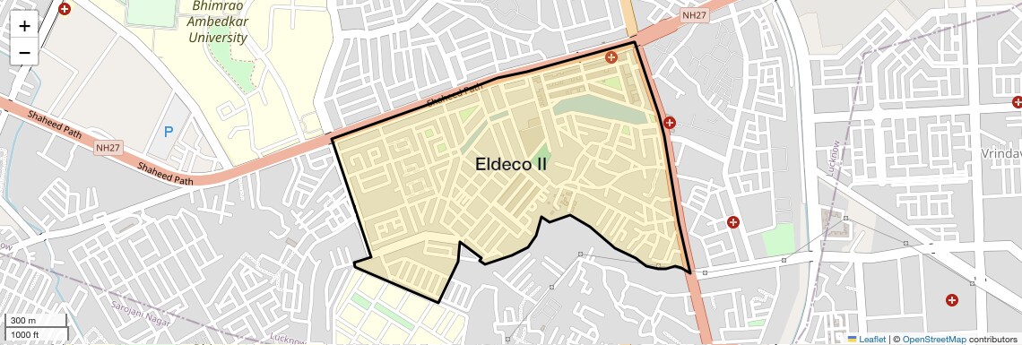 Location Map of Eldeco II, Lucknow