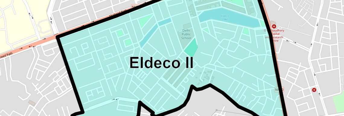 Location Map of Eldeco II, Lucknow