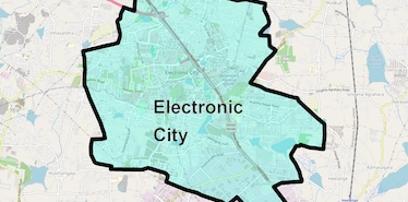 Location Map of Electronic City, Bangalore