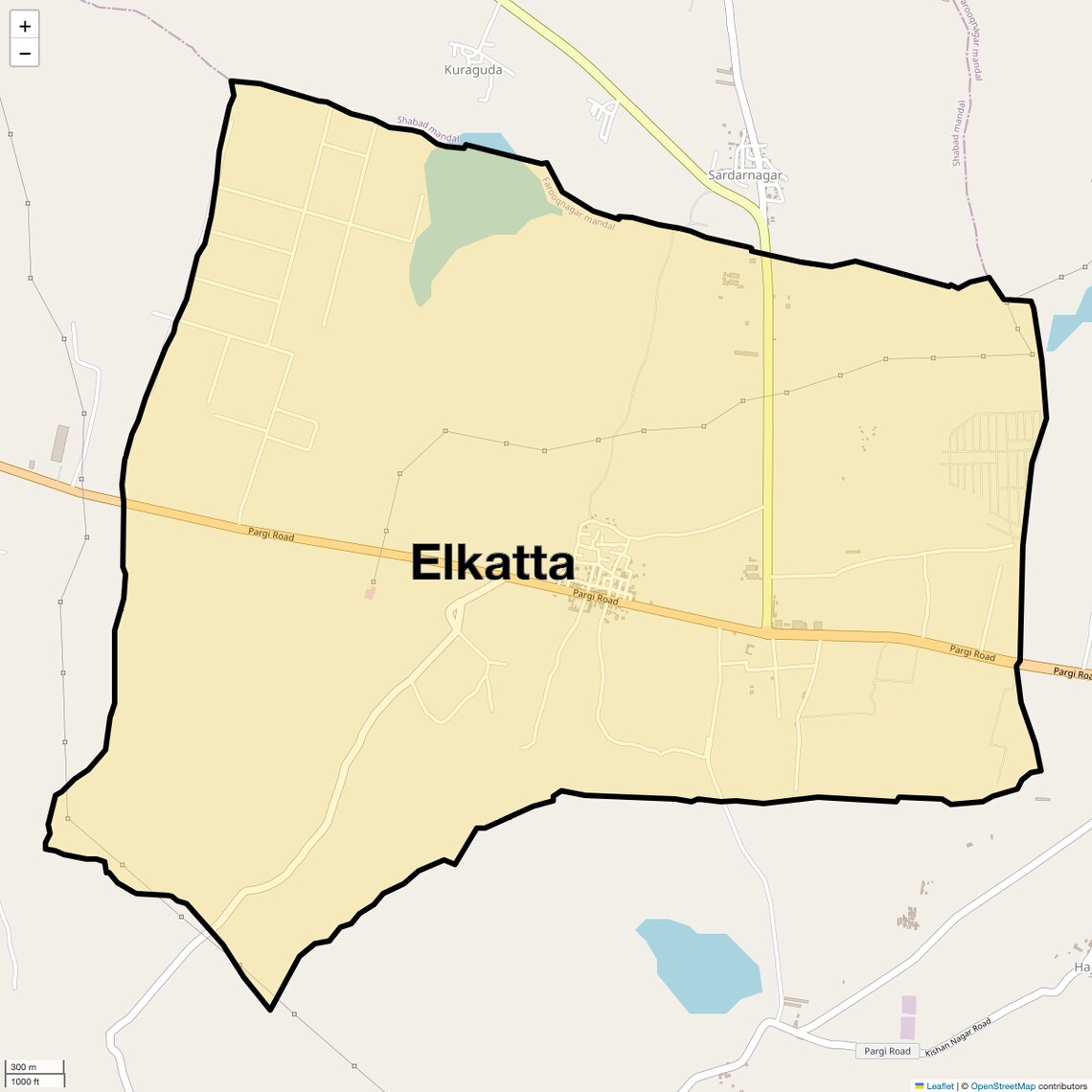 Location Map of Elkatta, Hyderabad