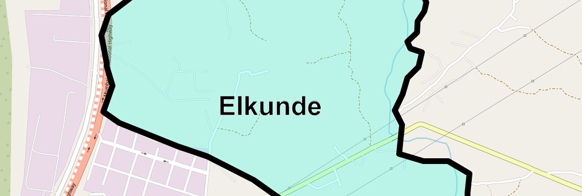 Location Map of Elkunde, Thane