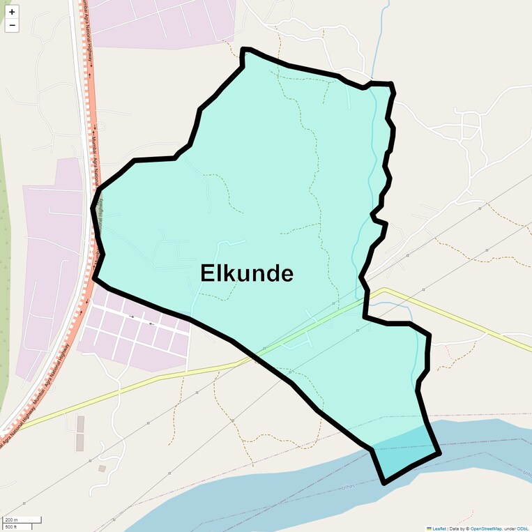 Location Map of Elkunde