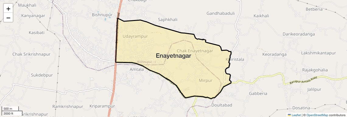 Location Map of Enayetnagar, Kolkata