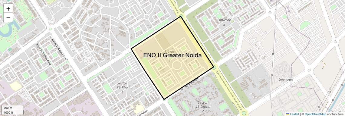 Location Map of ENO II Greater Noida, Greater Noida