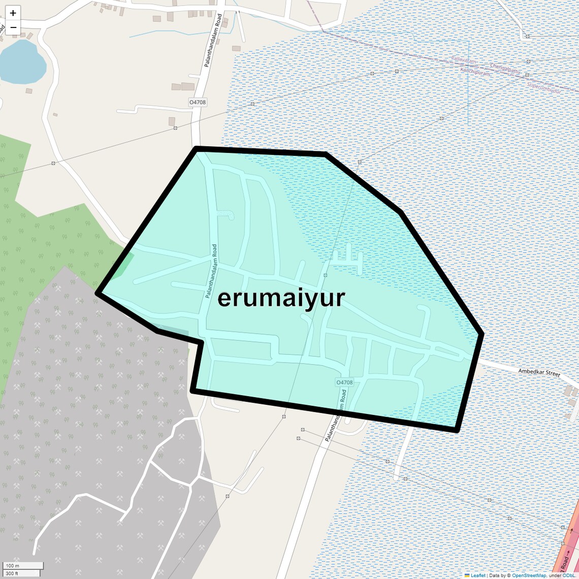 Location Map of erumaiyur, Chennai