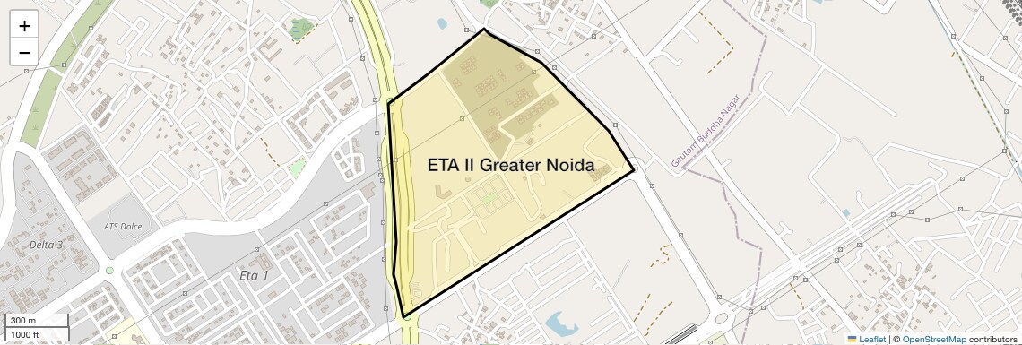 Location Map of ETA II Greater Noida, Greater Noida
