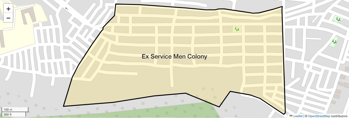 Location Map of Ex Service Men Colony, Vizag