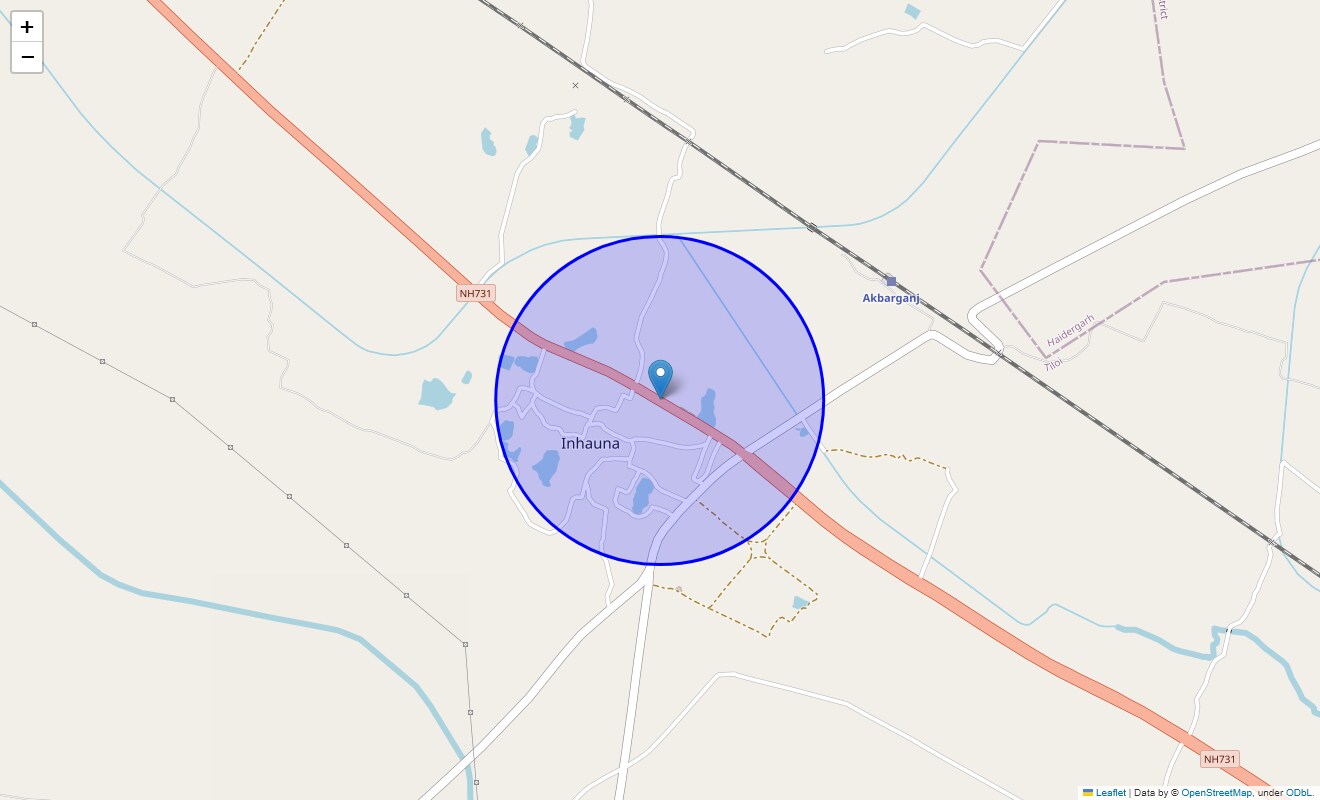 Location Map of Faizabad Road, Lucknow