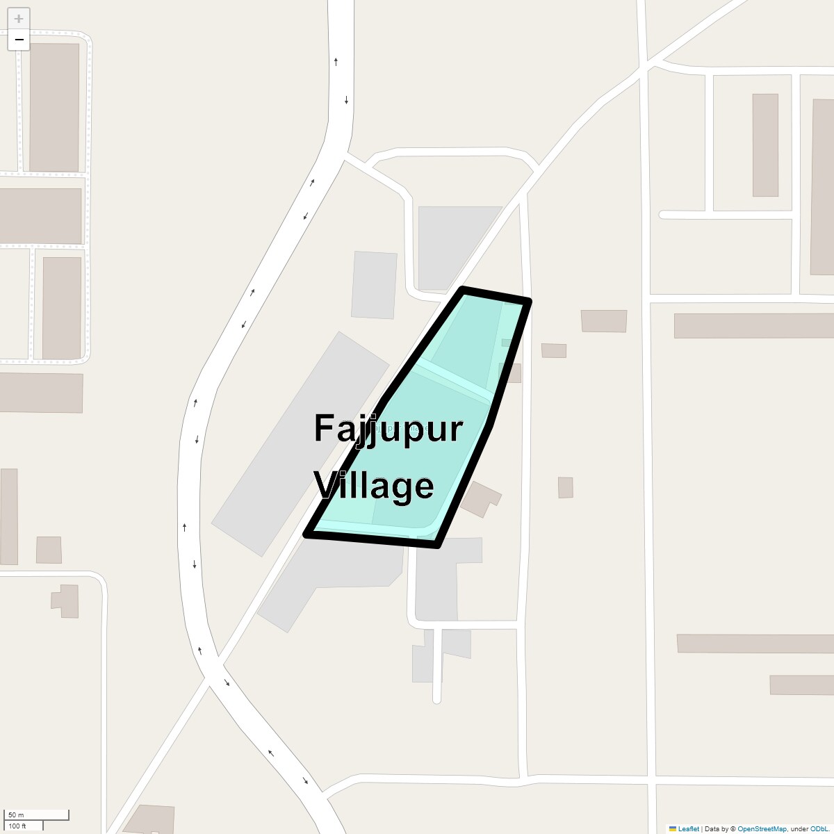 Location Map of Fajjupur Village, Faridabad