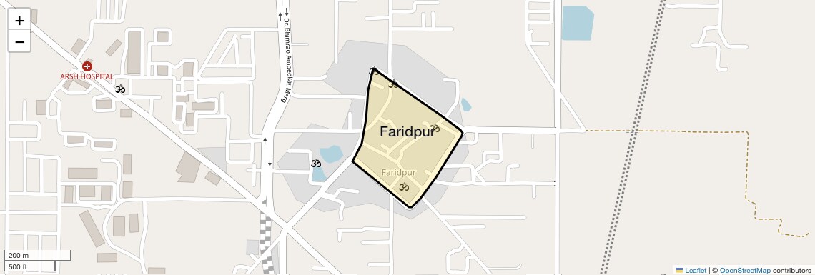 Location Map of Faridpur, Faridabad