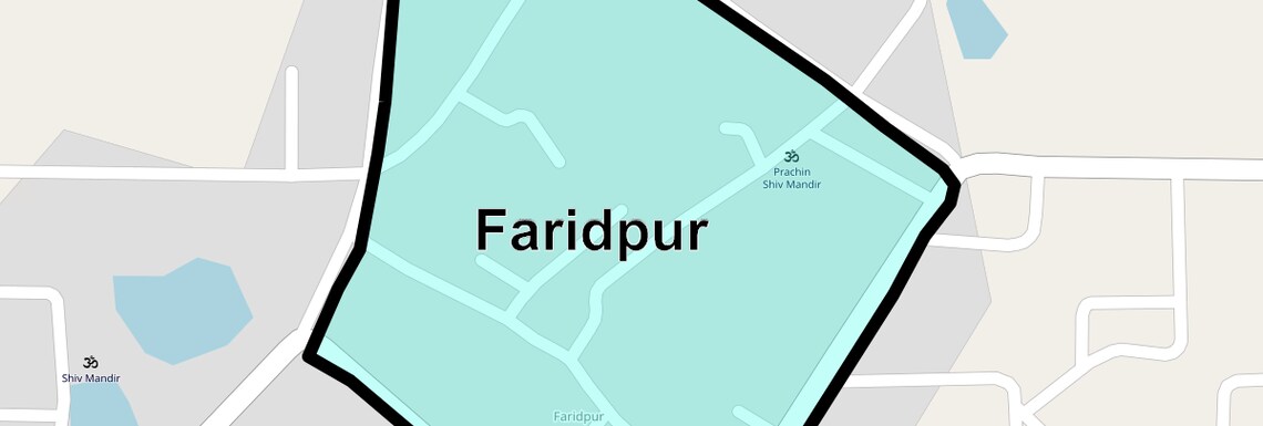 Location Map of Faridpur, Faridabad