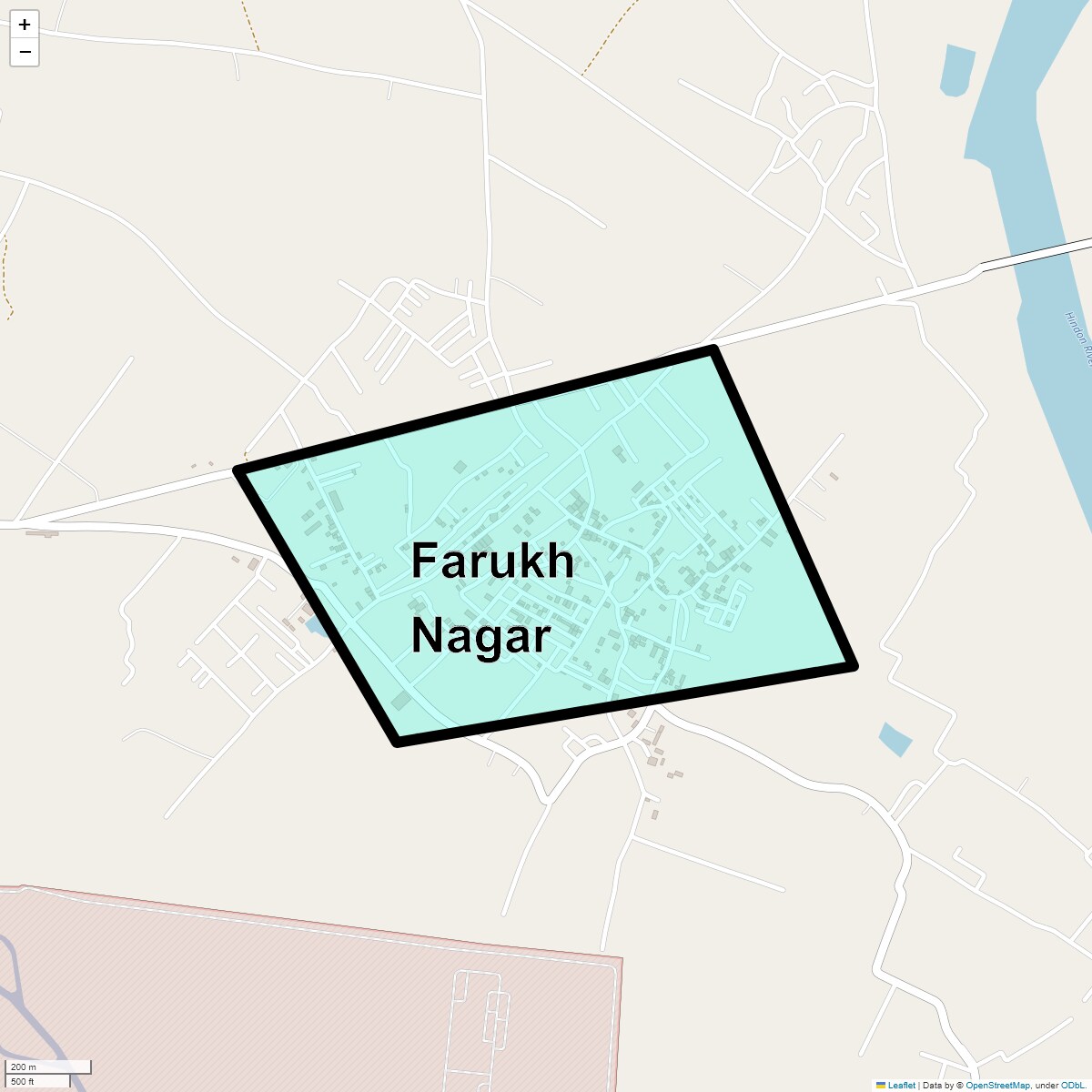 Location Map of Farukh Nagar, Ghaziabad