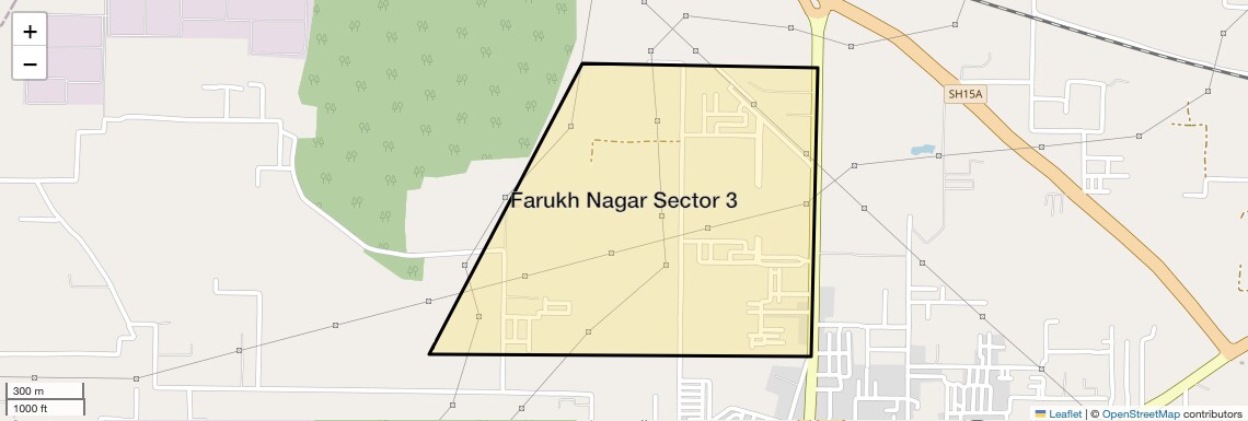 Location Map of Farukh Nagar Sector 3, Gurgaon