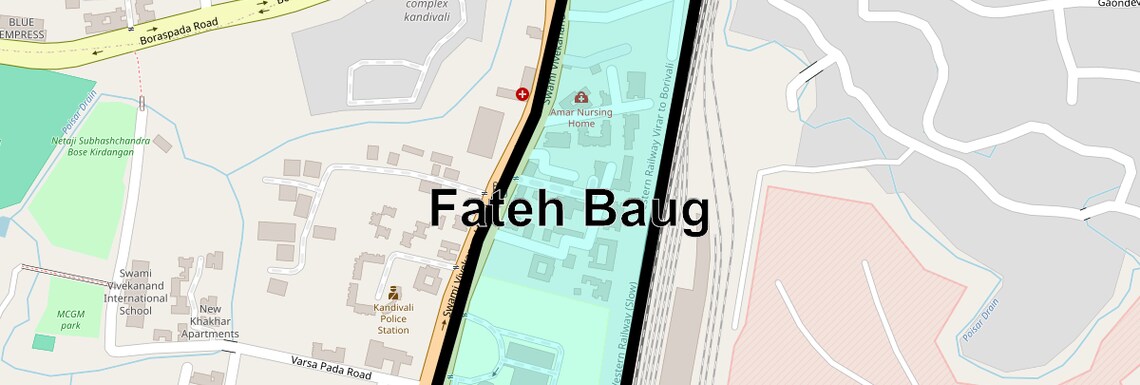 Location Map of Fateh Baug, Mumbai