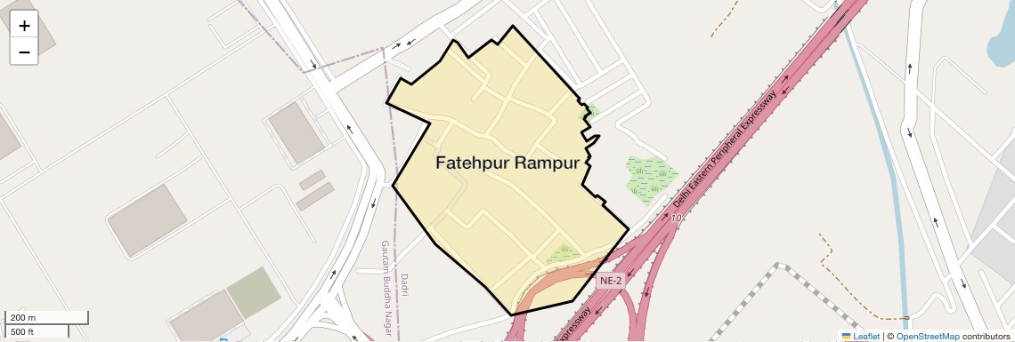 Location Map of Fatehpur Rampur, Greater Noida