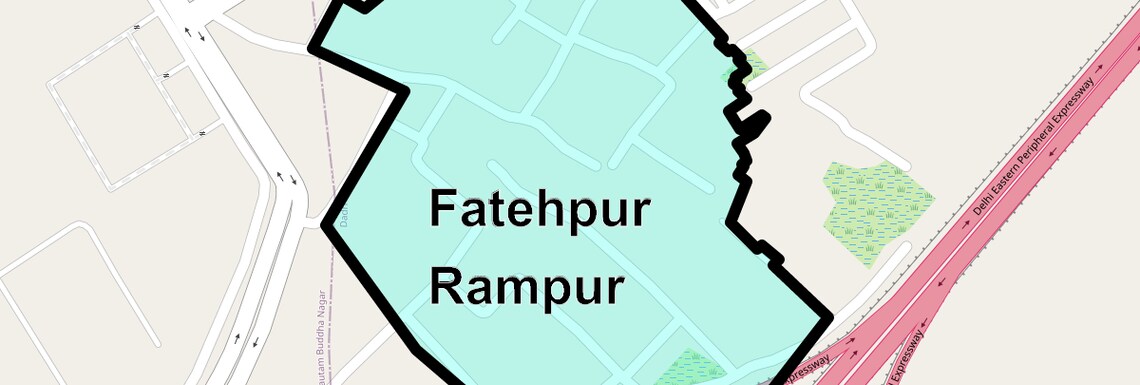 Location Map of Fatehpur Rampur, Greater Noida
