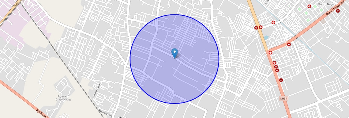Location Map of Fatehullahpur, Meerut