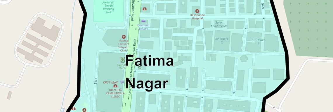 Location Map of Fatima Nagar, Pune