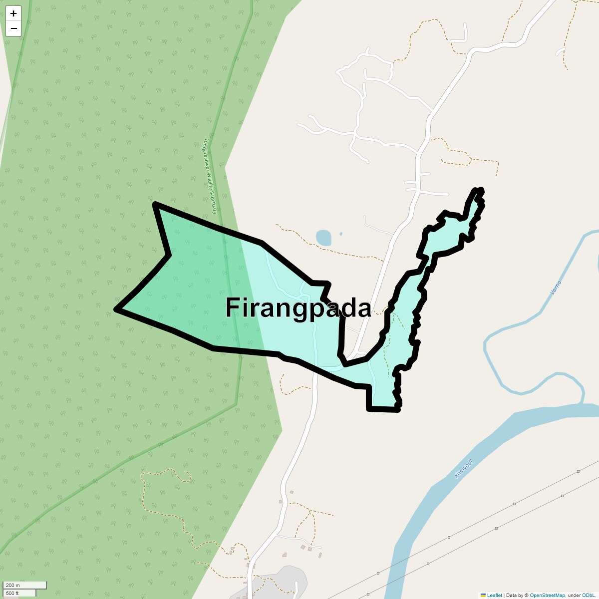 Location Map of Firangpada, Thane