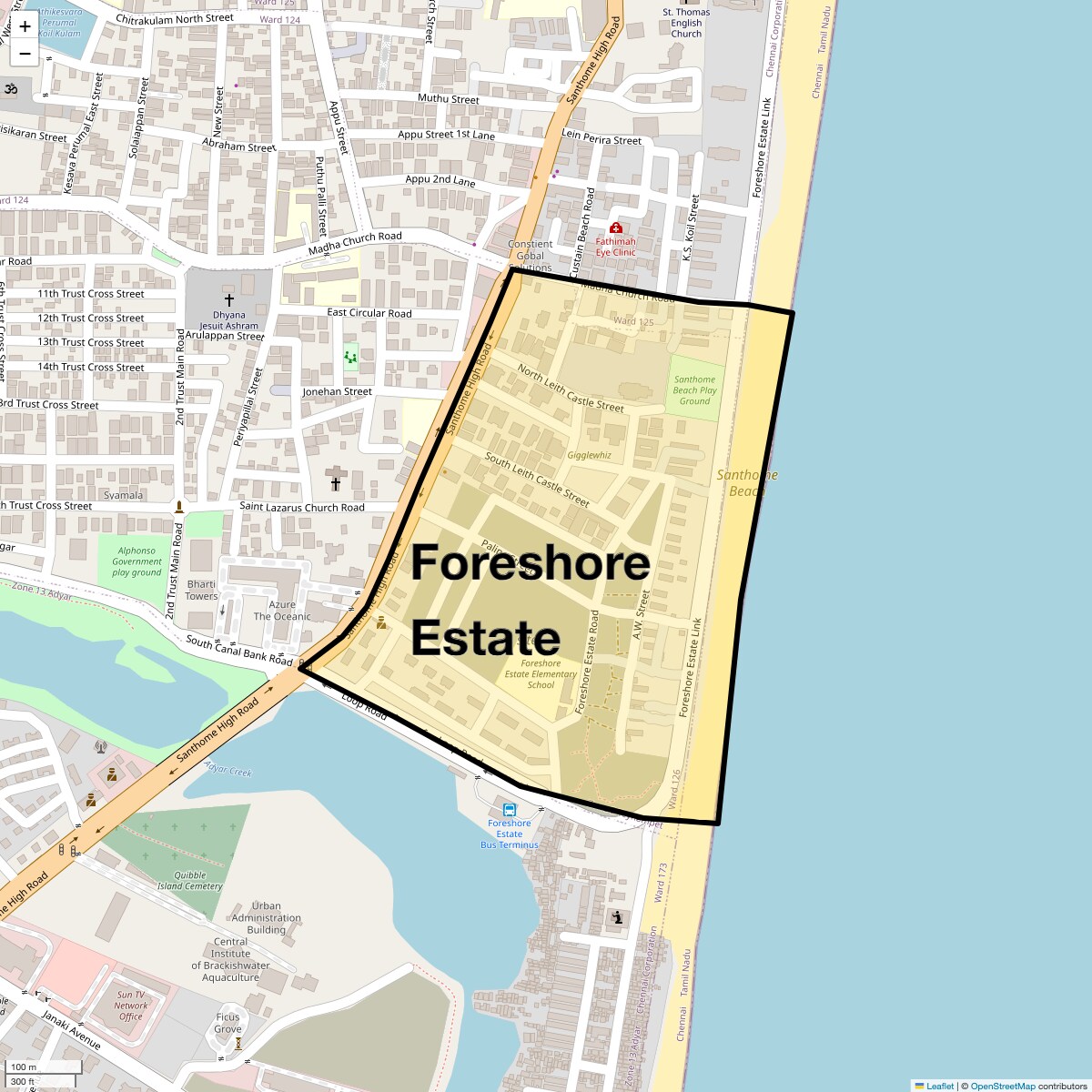 Check Time Travel of Foreshore Estate, Chennai